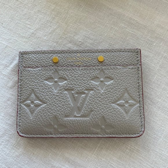 Louis Vuitton Credit Card Holder Wallet Monogram Grey Leather - Picture 1 of 9